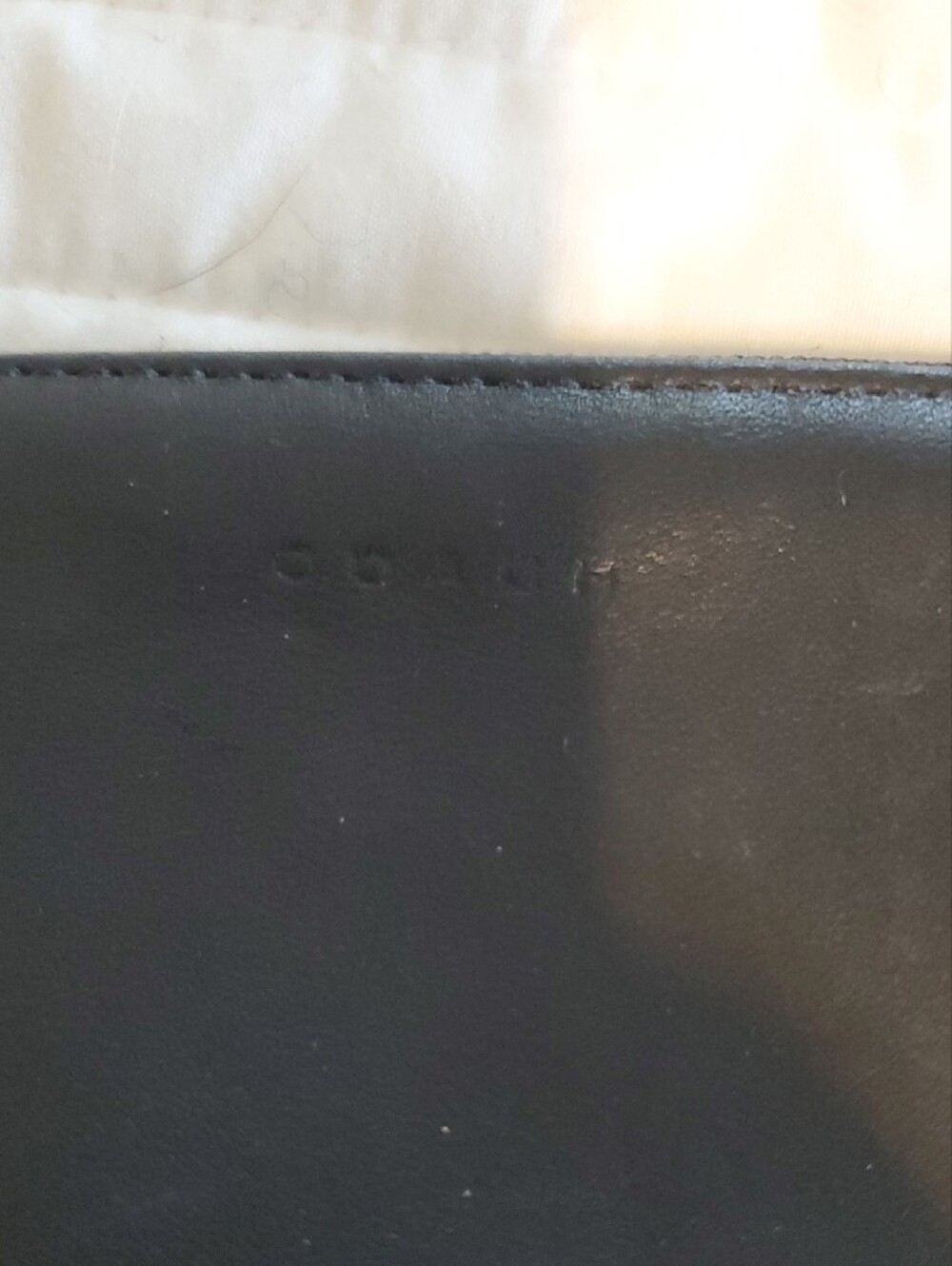 vintage Coach black leather skinny cosmetic case/utility pouch - Picture 3 of 11